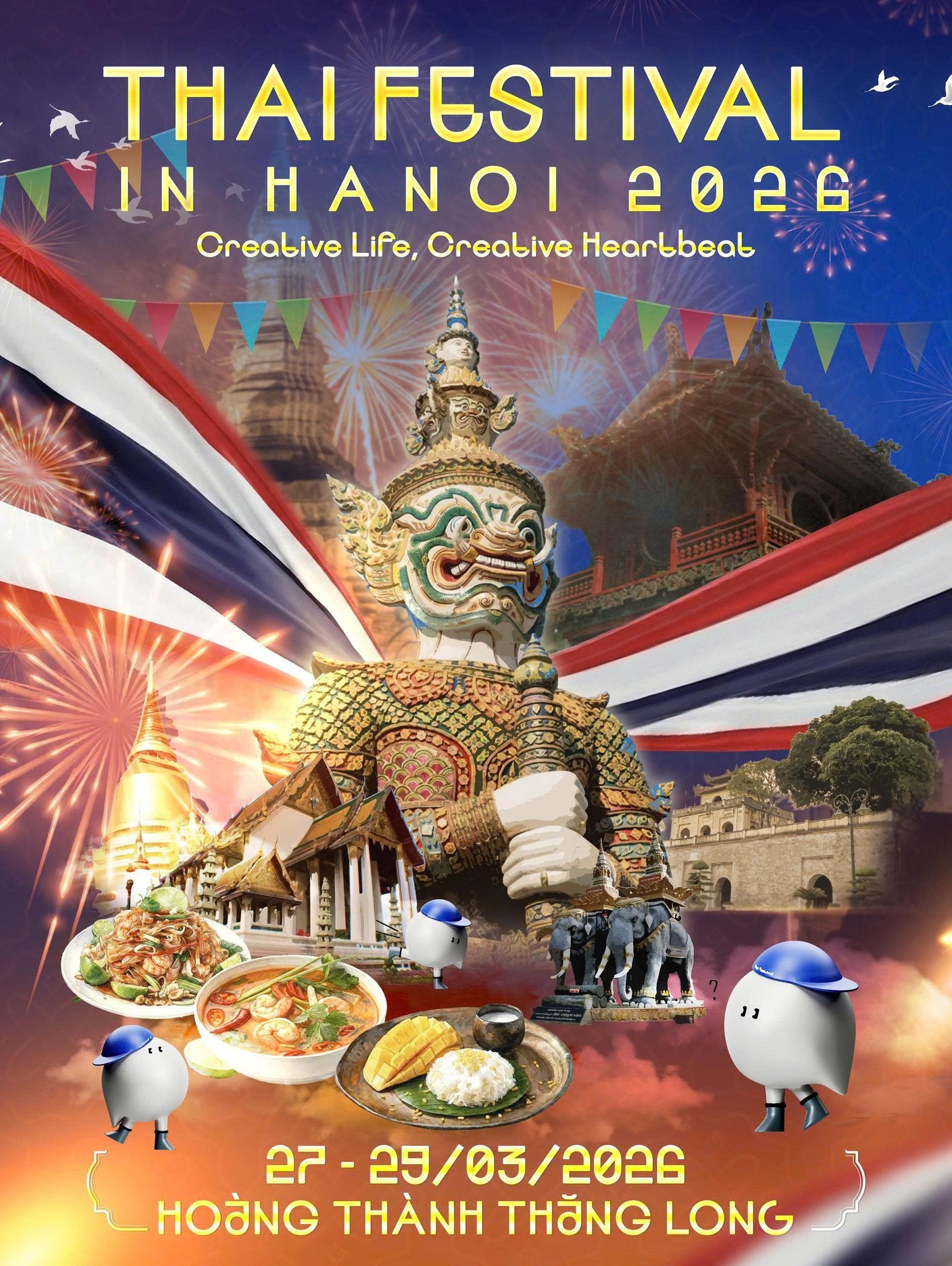 ขอเชิญร่วมงาน Thai Festival in Hanoi 2026 เนื่องในโอกาสครบรอบ 50 ปีความสัมพันธ์ทางการทูตไทย–เวียดนาม ระหว่าง 27 – 29 มีนาคม 2026 ณ พระราชวังทังลอง กรุงฮานอย เวียดนาม